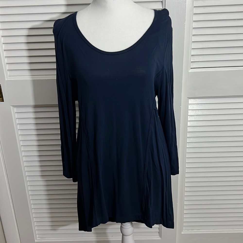 Cynthia Rowley tunic top, navy blue, size medium